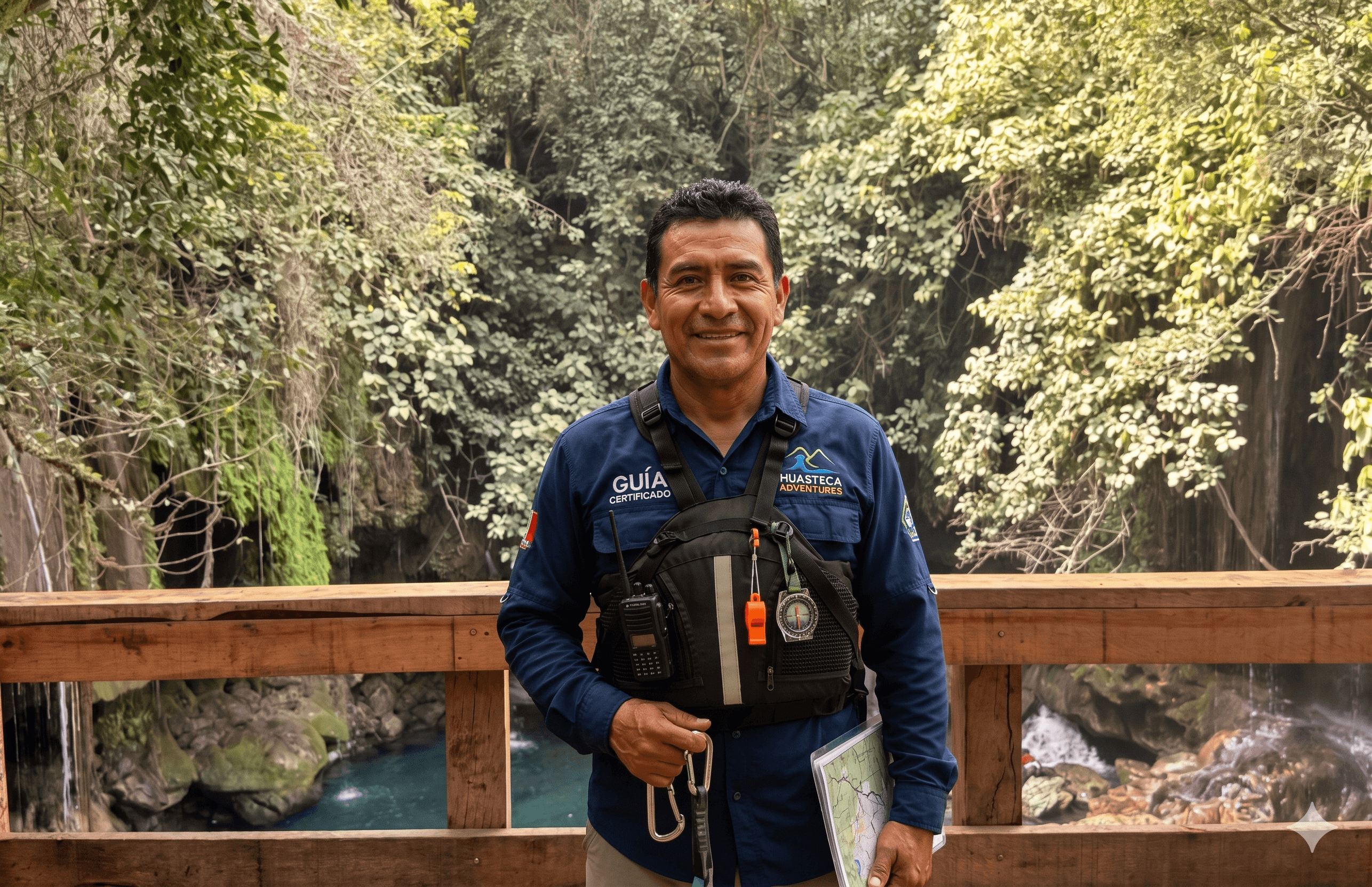 Carlos Rodríguez — guía certificado con equipo de seguridad