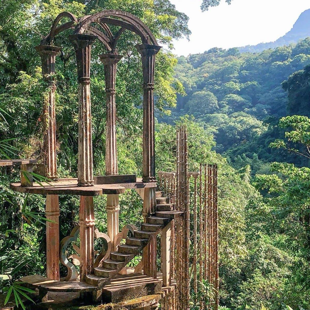 Concrete arches at Las Pozas, Edward James's surrealist garden in Xilitla