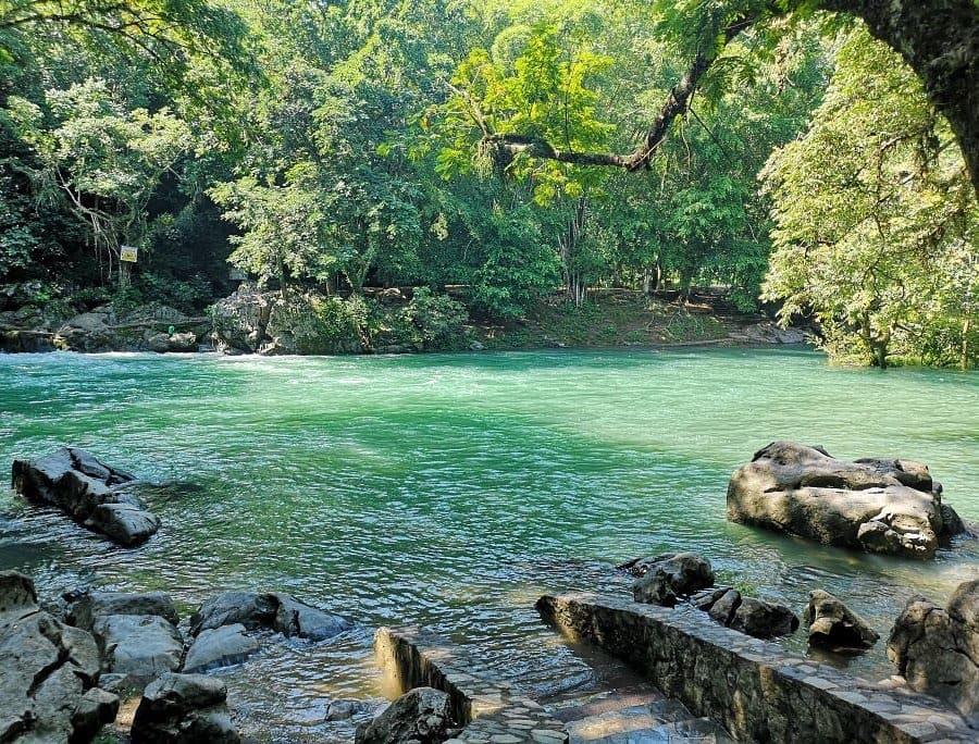 El río en Nacimiento de Huichihuayán, en Xilitla