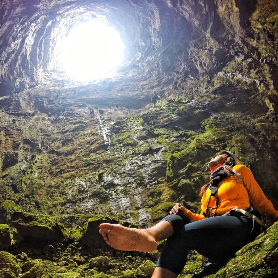 El interior de Sótano de las Golondrinas, en Aquismón