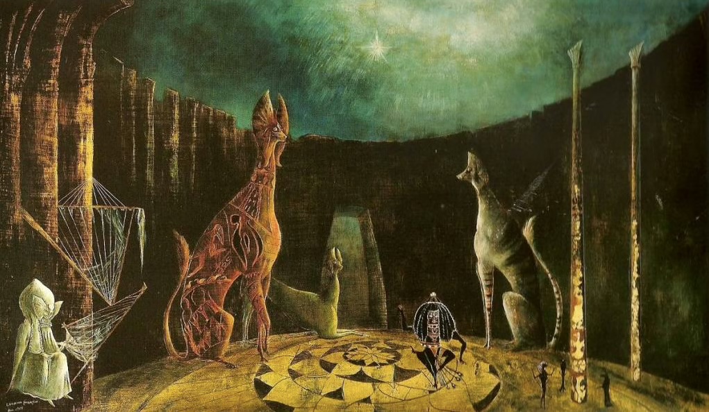 Escultura surrealista de Leonora Carrington en Xilitla, evocando los mitos y leyendas de la Huasteca